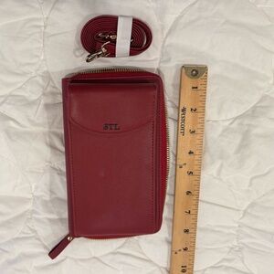 Red Wallet with Strap